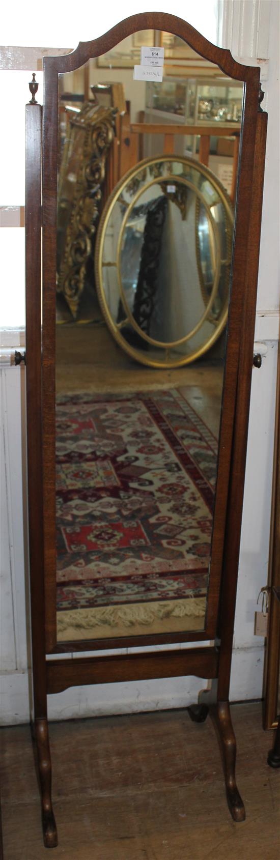 Mahogany cheval mirror